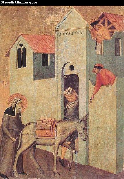 Pietro Lorenzetti Saint Humility Transports Bricks to the Monastery